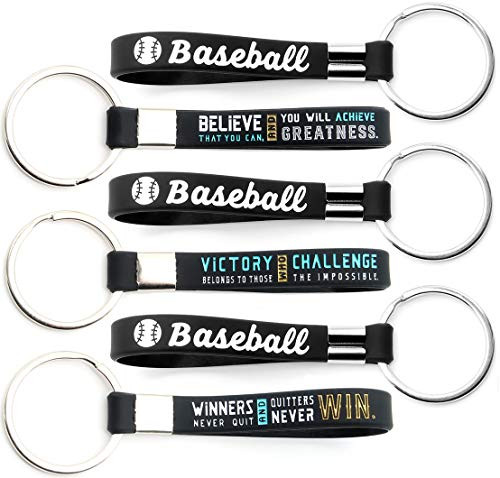 (12-Pack) Baseball Keychains with Motivational Quotes - Wholesale Pack of Key Chains in Bulk for Giveaway Gifts for Team, Baseball Theme Party Favors and Supplies for Boys Girls Men Women (12-Pack) Baseball Keychains with Motivational Quotes - Wholesale Pack of Key Chains in Bulk for Giveaway Gifts for Team, Baseball Theme Party Favors and Supplies for Boys Girls Men Women