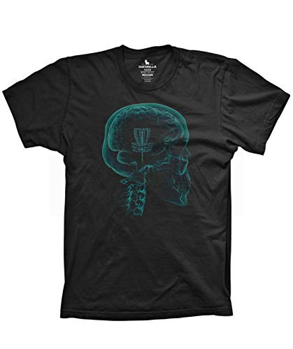 Guerrilla Tees Disc Golf on The Mind Shirt Funny Basket case Graphic Frisbee Golf Tshirt, Small Black
