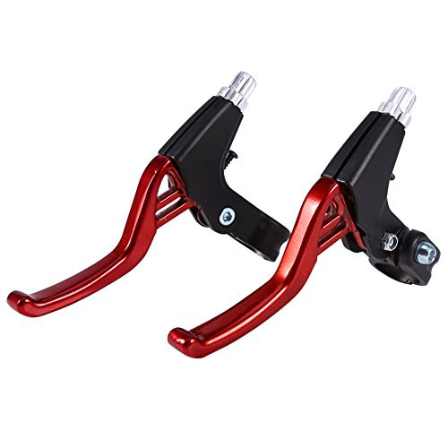 1 Pair Bicycle Brake Lever?Bicycle Brake Handle Mountain Road Bike V-Brake Lever Handlebar Brakes (Color : Red)