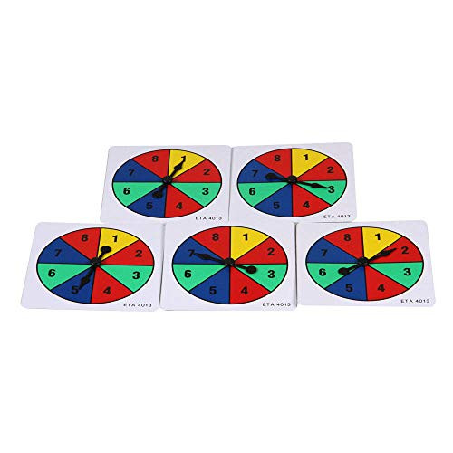 hand2mind Four Color Spinner, Numbers 1-8 (Pack of 5)