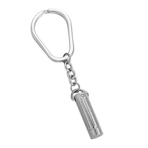 HooAMI Silver Bible Lord's Prayer Cross Cylinder Cremation Urn Keychain/Keepsake Ashes Holder Memorial Jewelry HooAMI Silver Bible Lord's Prayer Cross Cylinder Cremation Urn Keychain/Keepsake Ashes Holder Memorial Jewelry