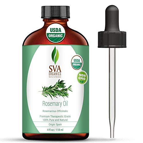 SVA Organics Rosemary Essential Oil Organic USDA 4 Oz 100% Pure & Natural, Authentic Premium Therapeutic Grade Oil for Hair, Skin, Massage and Aromatherapy SVA Organics Rosemary Essential Oil Organic USDA 4 Oz 100% Pure & Natural, Authentic Premium Therapeutic Grade Oil for Hair, Skin, Massage and Aromatherapy