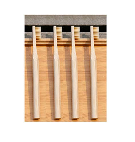 AMDXD Bamboo Toothbrush 4 Pack Toothbrush Organic Bamboo Toothbrush Extra Soft Bristle