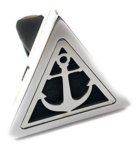 Modern Car Diffuser Vent Clip. Air Freshener Diffuser uses Aromatherapy Essential oils to Improve Air Quality, Motion Sickness & Promote Calm Driving. Stainless Steel (Triangle/Anchor)