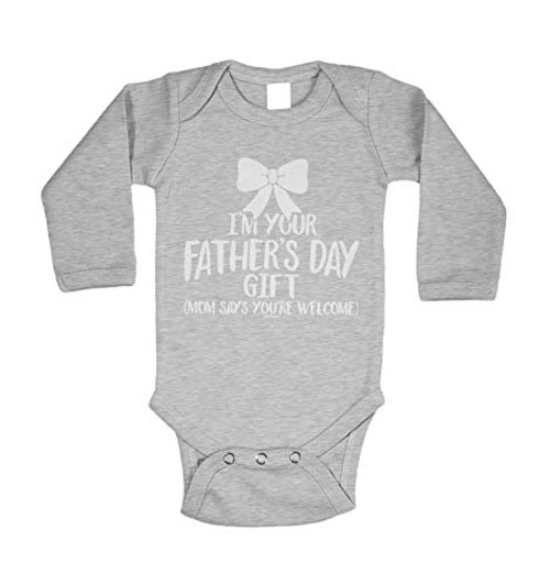 Haase Unlimited I'm Your Long Sleeve Bodysuit (Light Gray, Newborn) Haase Unlimited I'm Your Long Sleeve Bodysuit (Light Gray, Newborn)