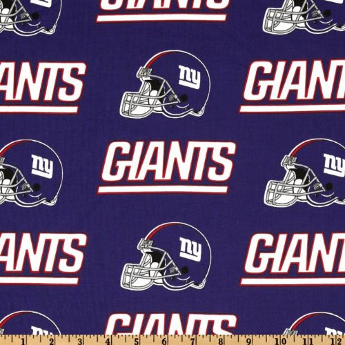 Fabric Traditions NFL Cotton Broadcloth New York Giants Blue/Red Fabric By The Yard