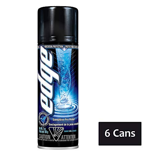 Edge Shaving Gel for Men, Sensitive Pro Relief, 7 Ounce - Pack of 6