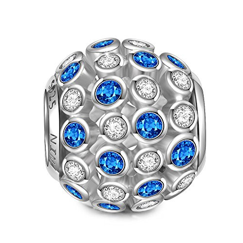 NINAQUEEN Stars 925 Sterling Silver Blue Bead Charms Fit for Bracelet Necklace Jewelry Christmas Birthday for Women Her Teen Girls Wife Mom Daughter Niece Sisters Friends NINAQUEEN Stars 925 Sterling Silver Blue Bead Charms Fit for Bracelet Necklace Jewelry Christmas Birthday for Women Her Teen Girls Wife Mom Daughter Niece Sisters Friends