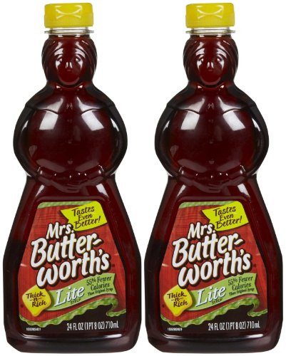 Mrs Butterworth's Pancake Syrup, Lite, 24 oz, 2 Pack