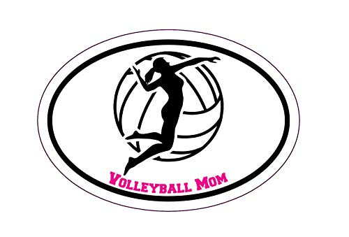 WickedGoodz Volleyball Mom Decal - Beach Spike Bumper Sticker - Volleyball Mom Player Coach Gift