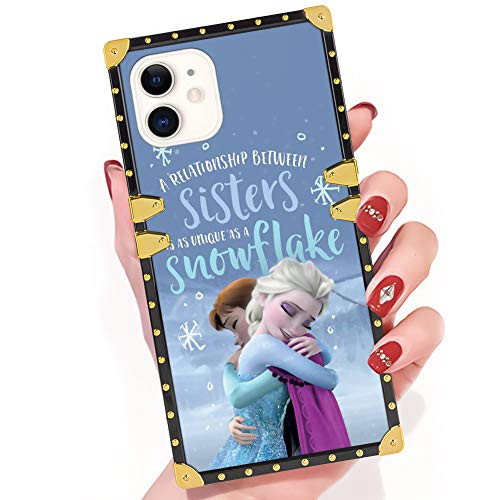 DISNEY COLLECTION iPhone 11 Case Disney Sister Frozen Square Phone Case Cover Soft TPU 360 Degree Luxury Shockproof Protective Case Compatible for iPhone 11 6.1 Inch DISNEY COLLECTION iPhone 11 Case Disney Sister Frozen Square Phone Case Cover Soft TPU 360 Degree Luxury Shockproof Protective Case Compatible for iPhone 11 6.1 Inch