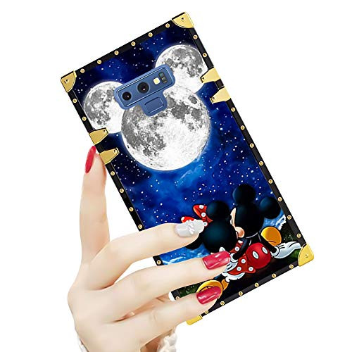 DISNEY COLLECTION Luxury Square Case for Samsung Note 9 Mickey and Minnie are Dating Pattern Design Flexible Reinforced Metal Decoration Corners Shockproof Slim Cover DISNEY COLLECTION Luxury Square Case for Samsung Note 9 Mickey and Minnie are Dating Pattern Design Flexible Reinforced Metal Decoration Corners Shockproof Slim Cover