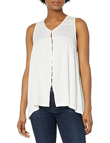 Roxy Junior's Delila Lace Tank Top, Marshmallow, XS