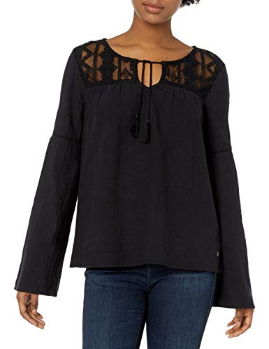Roxy Junior's Sweet Sunshine Blouse, Anthracite, M