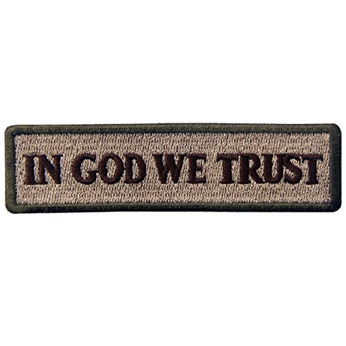 EmbTao in GOD We Trust Embroidered Tactical Morale Iron On Sew On Patch - Multitan