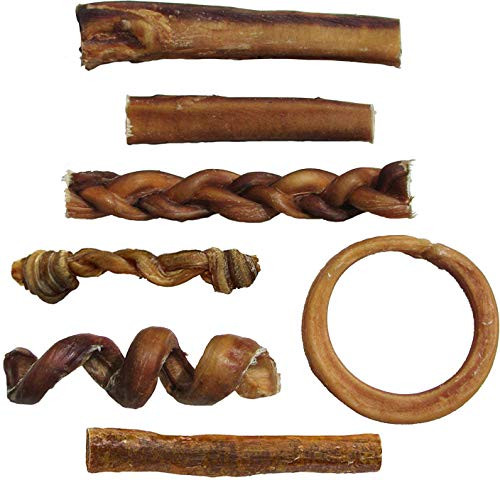 Bully Stick Variety Pack - Includes 7 Different Thick Low-Odor Bully Sticks for Dogs, Best Beef Pizzle Stix Dog Treats, Natural Dental Dog Chews: Straight, Braided, Ring, Spring, More Bully Stick Variety Pack - Includes 7 Different Thick Low-Odor Bully Sticks for Dogs, Best Beef Pizzle Stix Dog Treats, Natural Dental Dog Chews: Straight, Braided, Ring, Spring, More