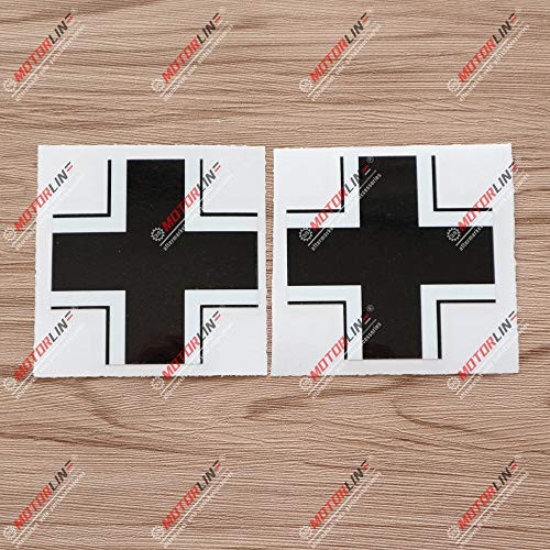 3S MOTORLINE 2X Glossy 3'' Iron Cross Germany German Decal Sticker Car Vinyl 1916