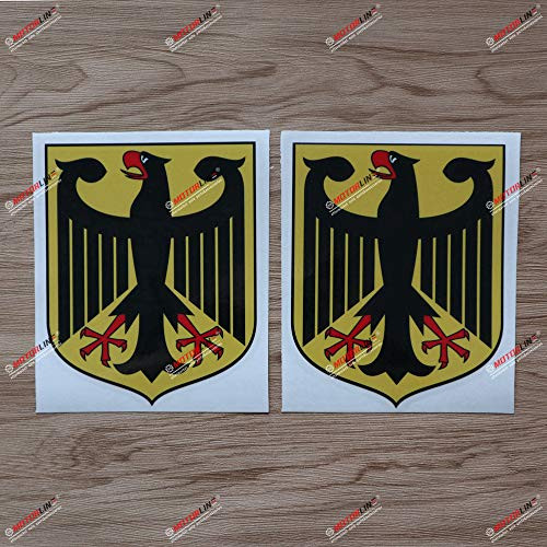 2X Glossy 6'' German Coat of Arms Eagle Decal Sticker Car Vinyl Deutschland Germany 2X Glossy 6'' German Coat of Arms Eagle Decal Sticker Car Vinyl Deutschland Germany