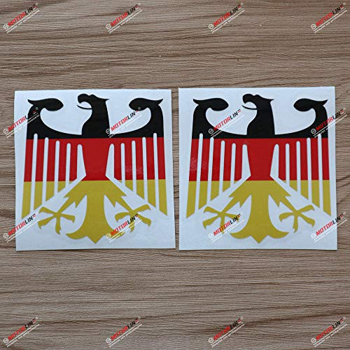 3S MOTORLINE 2X Glossy 4'' German Flag Tricolor Eagle Decal Sticker Coat of Arms Car Vinyl Deutschland Germany 3S MOTORLINE 2X Glossy 4'' German Flag Tricolor Eagle Decal Sticker Coat of Arms Car Vinyl Deutschland Germany