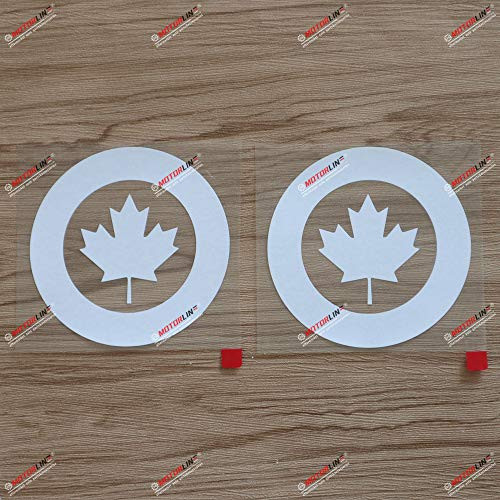 2X White 4'' RCAF Royal Canadian Air Force Decal Sticker Canada Car Vinyl die-Cut Style no bkgrd