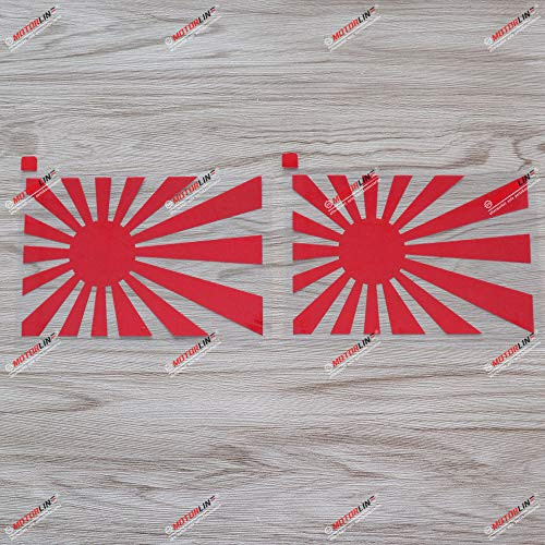 2X red 8'' Japanese Rising Sun Decal Sticker JDM Japan Car Vinyl Die-Cut no bkgrd fit for Toyota Honda Mazda 2X red 8'' Japanese Rising Sun Decal Sticker JDM Japan Car Vinyl Die-Cut no bkgrd fit for Toyota Honda Mazda