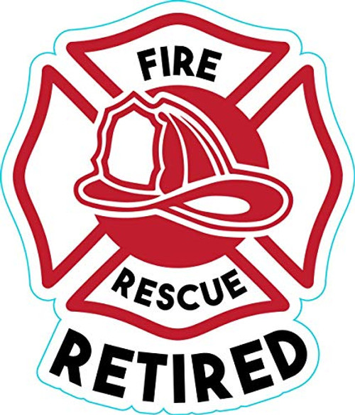WickedGoodz Fire and Rescue Vinyl Decal - Retired Bumper Sticker - Perfect Firefighter Gift WickedGoodz Fire and Rescue Vinyl Decal - Retired Bumper Sticker - Perfect Firefighter Gift