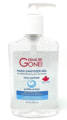 3-Pack (8 oz bottles) Hand Sanitizer Gel with Aloe & Vitamin E (Kills 99.9% of Germs) by Germs by Gone
