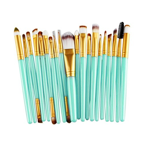 CINIDY 20 pcs Makeup Brush Set tools Make-up Toiletry Kit Wool Make Up Brush Set (Gold )