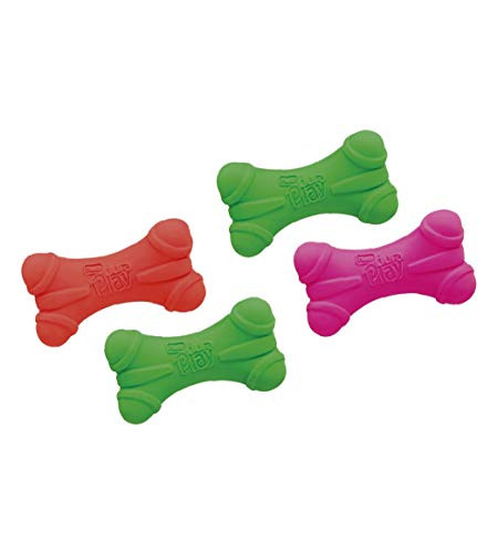 Hartz Flexafoam Dura Play Medium Bone for Dogs (Pack of 4) Assorted Colors
