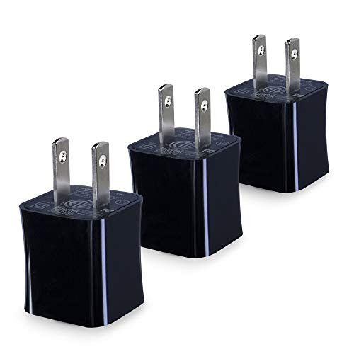 Txrich USB Wall Charger, 3Pack 5V/1A (ETL Listed) Charger Brick Base Adapter Charging Block Charger Cube Plug Charger Box.(Black) Txrich USB Wall Charger, 3Pack 5V/1A (ETL Listed) Charger Brick Base Adapter Charging Block Charger Cube Plug Charger Box.(Black)