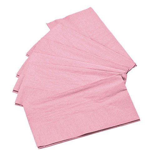 Perfectware 2 Ply Dinner Napkin Pink- 100ct Paper Dinner Napkin, 2-Ply Pink, 0.1" Height, 4.5" Width, 7.5" Length (Pack of 100)