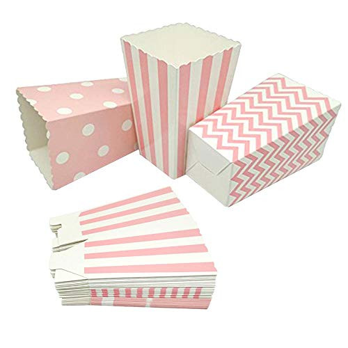 GAKA Pink Open-Top Popcorn Box Set of 36 Popcorn Favor Boxes Cardboard Candy Container Parties Mini Paper Popcorn Containers for Birthday Bridal and Baby Shower Fiesta Dessert Tables Wedding Party GAKA Pink Open-Top Popcorn Box Set of 36 Popcorn Favor Boxes Cardboard Candy Container Parties Mini Paper Popcorn Containers for Birthday Bridal and Baby Shower Fiesta Dessert Tables Wedding Party
