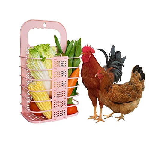Chicken Vegetable Basket Chicken Veggie Ball Fruit Veggie Hanging Feeder Toy for Hens Chicken Coop Toys for Hens Pink Chicken Vegetable Basket Chicken Veggie Ball Fruit Veggie Hanging Feeder Toy for Hens Chicken Coop Toys for Hens Pink