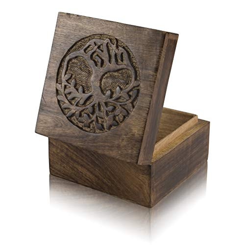 Great Birthday Gift Ideas Handmade Decorative Tree Of Life Wooden Jewelry Box Treasure Box Jewelry Organizer Keepsake Box Treasure Chest Trinket Holder Lock Box Watch Box 6 x 6 Inch Gifts for her Great Birthday Gift Ideas Handmade Decorative Tree Of Life Wooden Jewelry Box Treasure Box Jewelry Organizer Keepsake Box Treasure Chest Trinket Holder Lock Box Watch Box 6 x 6 Inch Gifts for her