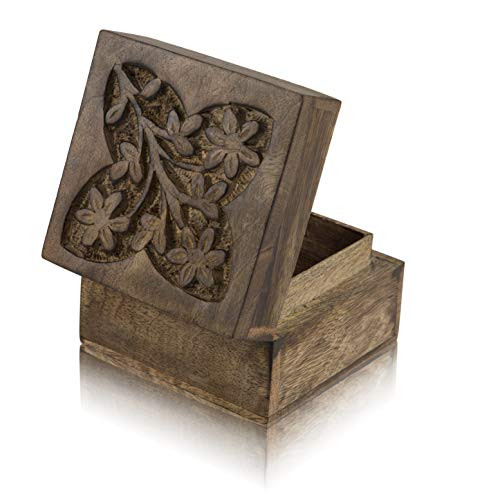 Great Birthday Gift Ideas Handmade Decorative Wooden Jewelry Box Treasure Box Jewelry Organizer Keepsake Box Treasure Chest Trinket Holder Lock Box Watch Box 4 x 4 Inch Her Great Birthday Gift Ideas Handmade Decorative Wooden Jewelry Box Treasure Box Jewelry Organizer Keepsake Box Treasure Chest Trinket Holder Lock Box Watch Box 4 x 4 Inch Her