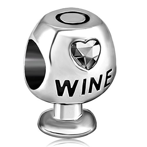 JMQJewelry Heart Wine Birthday Birthstone White April Charms for Bracelets Mom Wife Sister Son Daughter Gifts JMQJewelry Heart Wine Birthday Birthstone White April Charms for Bracelets Mom Wife Sister Son Daughter Gifts