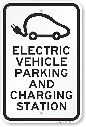 SmartSign "Electric Vehicle Parking And Charging Station" Sign | 12" x 18" Aluminum