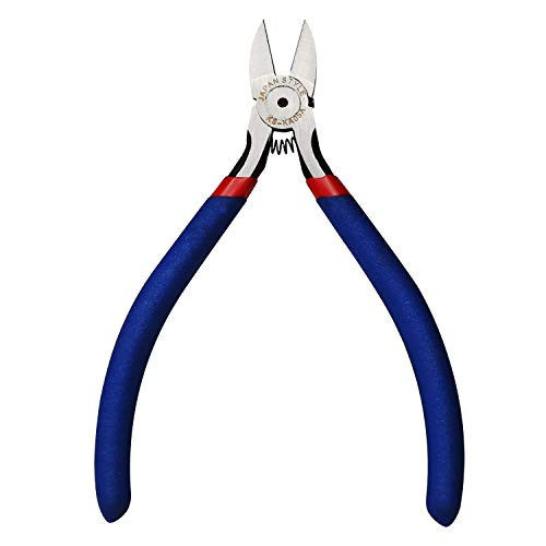Kaisi Wire Cutter 5 inch KA05A Micro Diagonal Flush Wire Cutting Pliers Precision Side Cutters Pliers for Cuts Electronics, Wires, Jewelry, Zip Ties etc