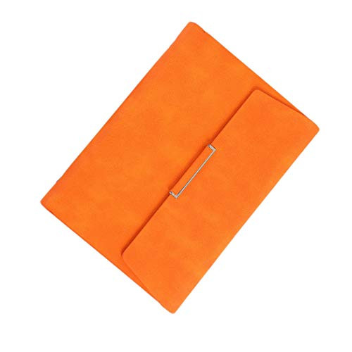 KARRESLY Binder Journal Business Notebook Refillable,A5 Office Writing Composition Notebook for Organizer Planner,Traveller Diary Notebook(Orange)