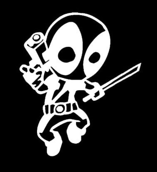 Makarios LLC Deadpool Mini Baby Cars Trucks Vans Walls Laptop MKR| White |5.5 x 4.75 |MKR225 Makarios LLC Deadpool Mini Baby Cars Trucks Vans Walls Laptop MKR| White |5.5 x 4.75 |MKR225