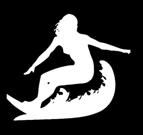 Makarios LLC Girl Wave surf Silhouette Cars Trucks Vans Walls Laptop MKR| White |5.5 x 4.75|MKR239 Makarios LLC Girl Wave surf Silhouette Cars Trucks Vans Walls Laptop MKR| White |5.5 x 4.75|MKR239
