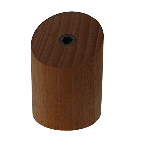 MroMax Natural Wooden Coat Hooks Wall Mounted - Vintage Single Organizer Hangers Handmade Craft Hat Rack Beech Wood 1Pcs