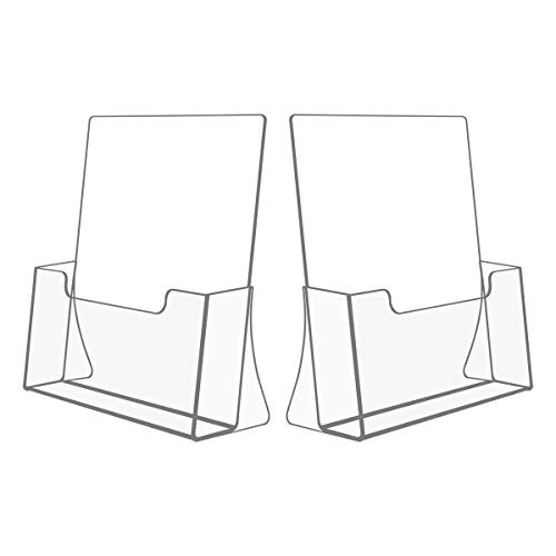 10 Pack Acrylic Brochure Holder,4 X 7.9 Inches Plastic Flyer Display Stand, Clear