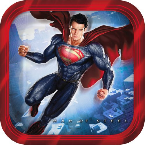 Superman Man of Steel Small Paper Plates (8ct)