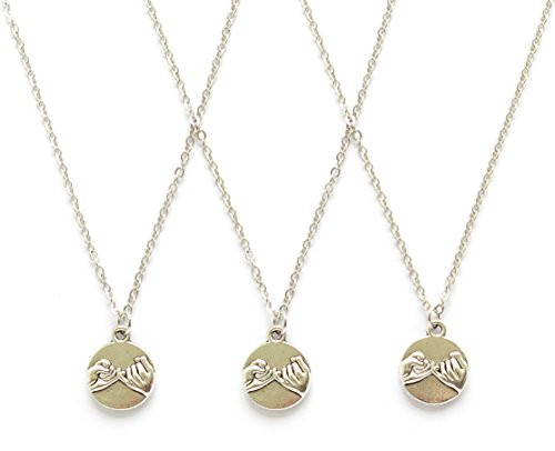 3 Pinky Promise Pinky Swear Best Friends BFF Sisters Necklaces