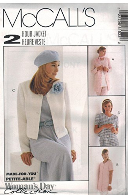 8152 McCalls Sewing Pattern UNCUT Misses Unlined Jacket Size 12 14 16 8152 McCalls Sewing Pattern UNCUT Misses Unlined Jacket Size 12 14 16