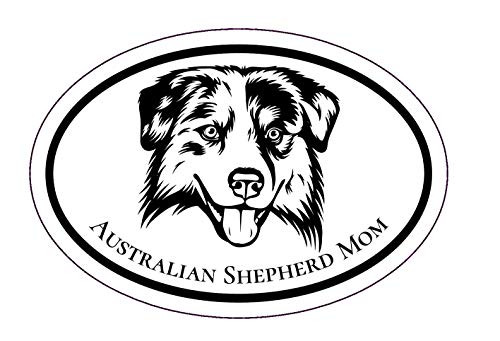 WickedGoodz Oval Australian Shepherd Mom Decal - Dog Bumper Sticker - Shepherd Breed Mom Gift WickedGoodz Oval Australian Shepherd Mom Decal - Dog Bumper Sticker - Shepherd Breed Mom Gift