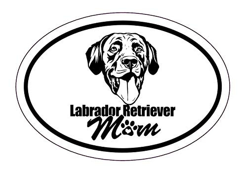 WickedGoodz Oval Labrador Retriever Mom Decal - Dog Bumper Sticker - Lab Mom Gift WickedGoodz Oval Labrador Retriever Mom Decal - Dog Bumper Sticker - Lab Mom Gift