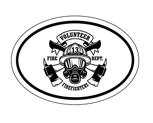 WickedGoodz Oval Volunteer Firefighter Decal - Fire Department Bumper Sticker - Perfect Firefighter Gift WickedGoodz Oval Volunteer Firefighter Decal - Fire Department Bumper Sticker - Perfect Firefighter Gift