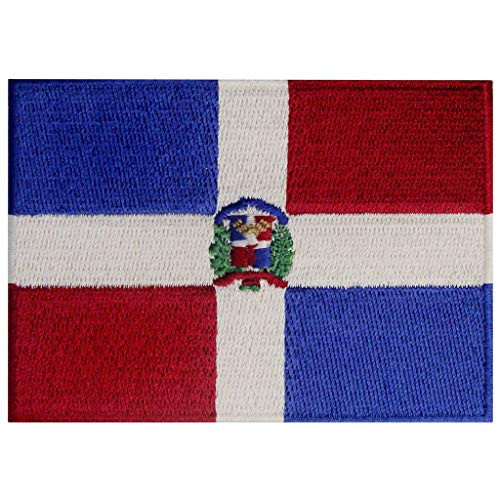 Dominican Republic Flag Embroidered Emblem Caribbean Iron On Sew On National Patch Dominican Republic Flag Embroidered Emblem Caribbean Iron On Sew On National Patch